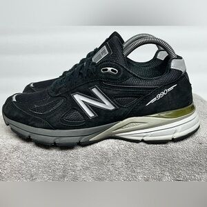 New Balance 990V5 Womens Shoes 8 US Made in the USA Black Sneakers Suede W990BK5